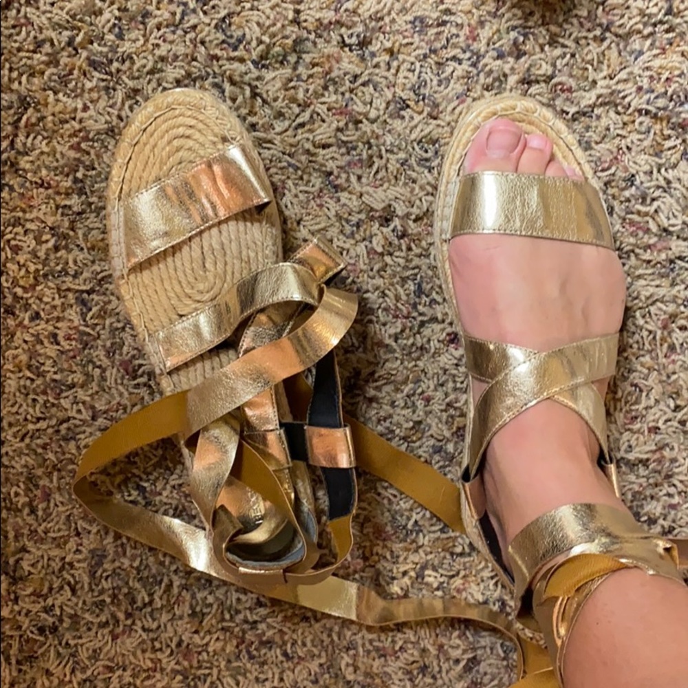 Gold Rebecca Minkoff Gladiator Shoes